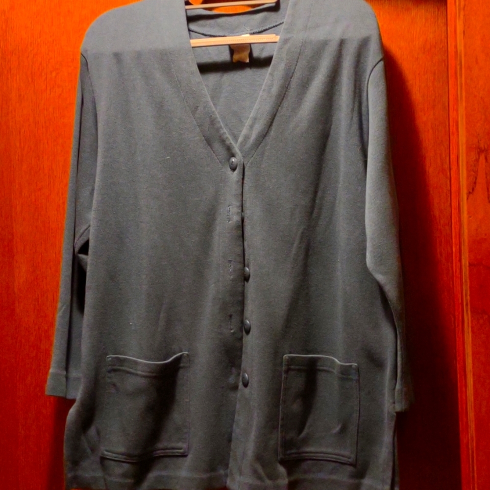 Cornflower blue button up cardigan